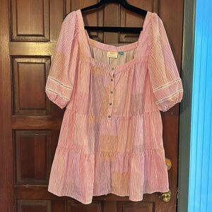 Maeve by Anthropologie Poplin tiered tunic